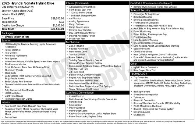 hyundai sonata hybrid 2026 KMHL24JJ9TA167103 image hyundai sonata hybrid 2026 KMHL24JJ9TA167103 image